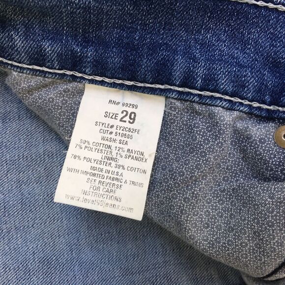 Level 99 Anthropologie Jeans Women Size 29 Slouchy Straight Cuffs Mid Rise Boho - Picture 14 of 14